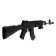 AK-47 machine gun, with a laser, black color