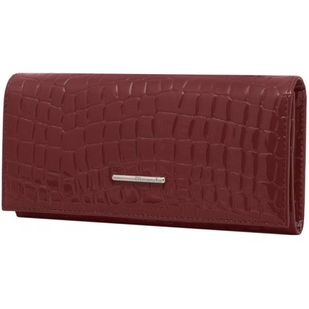 Nice purse, glossy skin, burgundy crocodile color