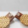 Vacanda Earrings Style, braid, white-brown color