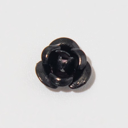 Busina "Rose", set 50 pcs., 6 mm, black color-2