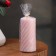 Candle-cylinder "Spiral", 5x10 cm, light pink, 6 hours
