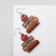Earrings "School" apple and books, colored in silver