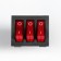 The circuit breaker is three -valve with backlight, red