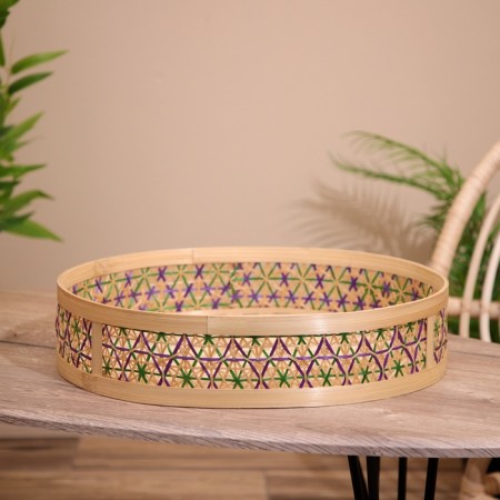 Wicker basket, from bamboo 45x38x10 cm