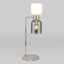 Tandem table lamp, 2x60W E27, Nickel color