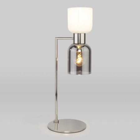 Tandem table lamp, 2x60W E27, Nickel color