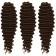 Hollywood Africolocons, 60 cm, 270 gr, dark cornfy color HKB6 (Catherine)