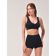 Women's Boxers with high waist Shorts Vita Alta, size 48-50, black color