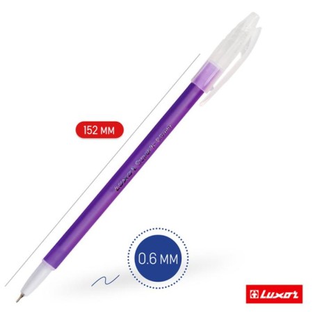Ballpoint handle Luxor "Super 1" Blue blue, writing node 0.6, color of the MIX case-1