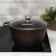 Pan, 4 l, d = 24 cm, h = 14 cm, glass cover, anti -stick coating, color coffee marble