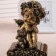 Table fireplace watches "Angel with a teddy bear", color gold, h = 25.5 cm, mix