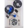Set of balls plastic D-8 cm, 4 pcs "gloss" blue