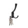 Furniture tundra hook TKT003 Light, three -rod, black