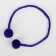 Decorative element on the rope 2 balls, d = 1.5 cm, set 6 pcs., Blue color