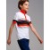 Polo for the boy PlayToday Five Elements, height 170 cm, white color