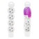 Plastic outlet, Quick Fix, 4 nests with/s curtains 3680W 16a ip20 white 32020 5