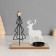 Climber metal, wood on 1 candle "Deer at the Christmas tree" d = 4 cm 7.5x16x16 cm