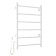 Electric towel Domoterm 109-6, 500x800 mm, left, white matte
