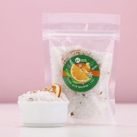 New Year's salt for a bath with additives, 150 grams, aroma of orange, New Year-1