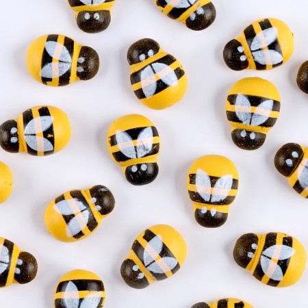 A set of decorative stickers "Bee" 50 pcs., 2 × 1.5 cm-1