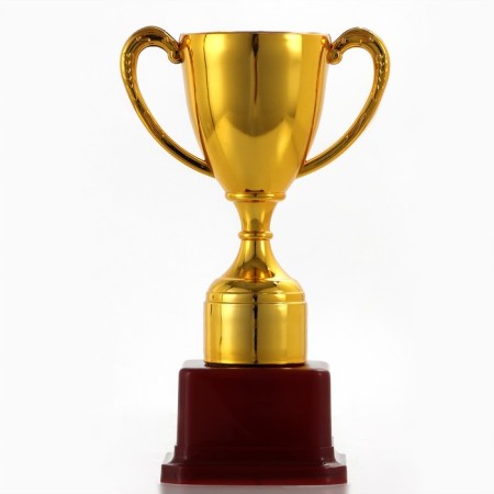 Cup 113, award figure, gold, plastic stand, 17.7 x 10.5 x 7.5 cm.-2