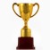 Cup 113, award figure, gold, plastic stand, 17.7 x 10.5 x 7.5 cm.