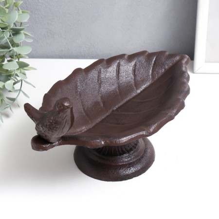 Souvenir cast iron stand "Bird on the sheet" 13x14x23 cm-2