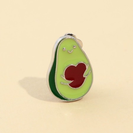 Earrings Clips and pendant "Avokadnoy", 8 x 9 cm-3