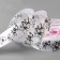 Satin tape "Lilies", 25 mm × 23 ± 1 m, white color No. 001