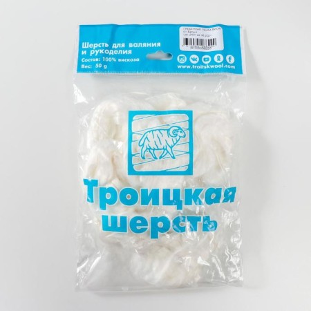 Fasting wool 100% viscose 50g (01 white)-3