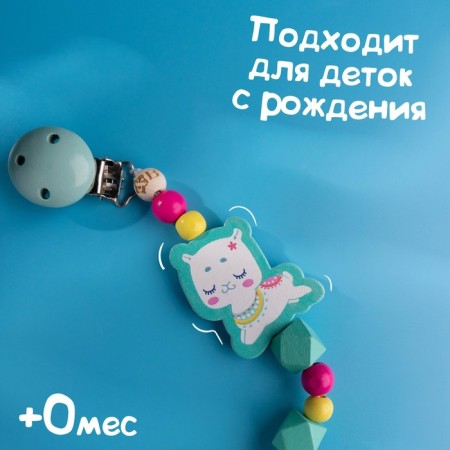 Держатель - игрушка для соски - пустышки «ТРЕНД. Малышки», деревянный, виды МИКС-5