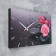 Carty clock is wall, series: flowers, "roses on gray stones", 61x37 cm, mix