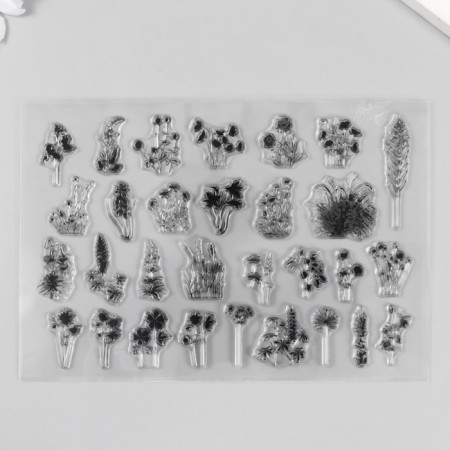Stamp for creativity Silicon "Field flowers" 11x16cm-2
