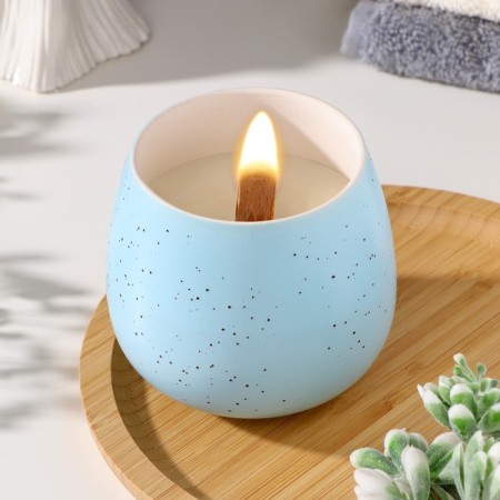 Superior wax candle in Kashpo "Tenderness", 8x8 cm, mix-3