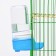 Bird drinker 6 x 13.5 cm, 240 ml, blue/white