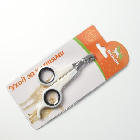 Coger scissors with an emphasis for a finger, a hole of 6 mm, white with black-5