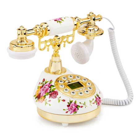 Retro-telephone "Red roses"-1