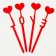 Set for decoration "Love", set of 4 pcs.