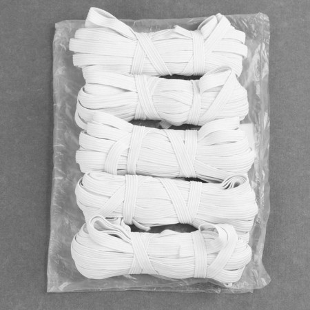 Rubber band, 10 mm, 10 ± 1 m, white color-2