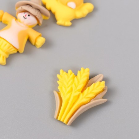 Decor for creativity Plastic "Scarecrow, chicken and wheat" set 3 pcs-1