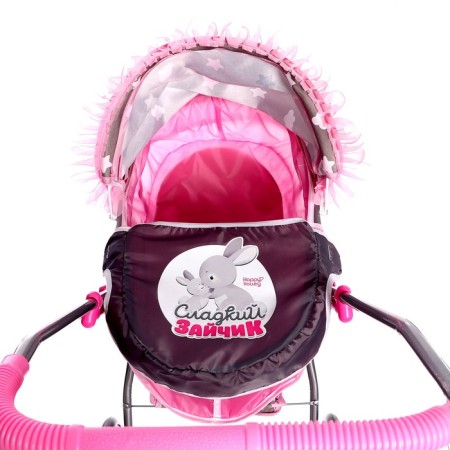 Stroller for dolls "sweet bunny" is universal, with a basket and bag-8