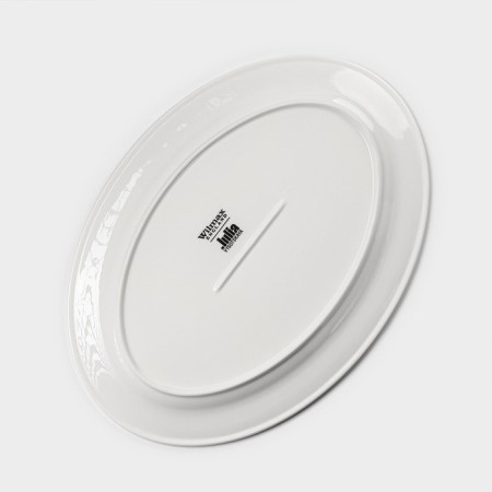 Porcelain oval Wilmax "Julia Vysotskaya", 36 × 25.5 cm, white color-3
