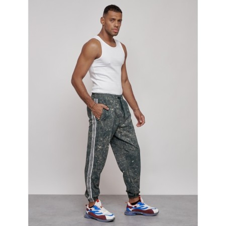 Joggers male, size 48, green color-2