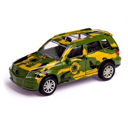 Metal “Army” machine, scale 1:43, inertia, mix-7