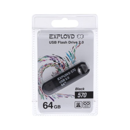 Flashka Exployd 570, 64 GB, USB2.0, Thu up to 15 MB/s, PLO up to 8 Mb/s, black-3