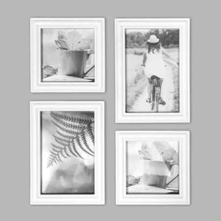 Photo frame in 4 photos 10x10, 10x15 cm "Classic" White set 4 pcs 31.5x26 cm-4