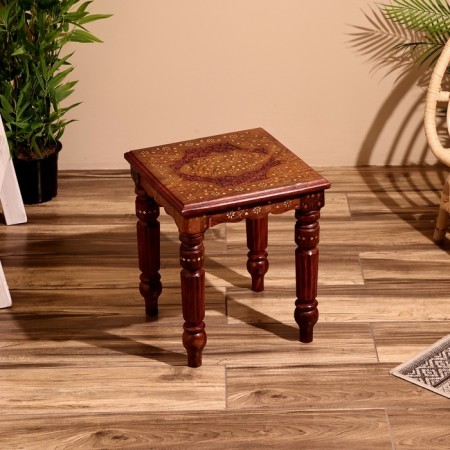 Coffee table 38x38x42 cm, shisham tree-1