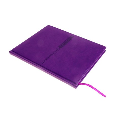 Universal diary for grades 1-11, 48 Velvet sheets, hard cover, artificial leather, thermoting, liesse, block 70 g/m2, purple-3