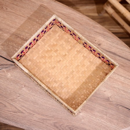 Wicker basket, from bamboo 30x23x8 cm-2