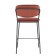 Semi -bank chair Eirill, 555 × 475 × 900 mm, velor, brick color